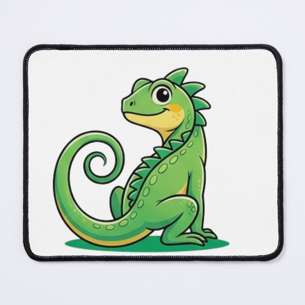 Item preview, Adorable Sitting Iguana Cartoon Art designed and sold by HoneyBreezeCo.