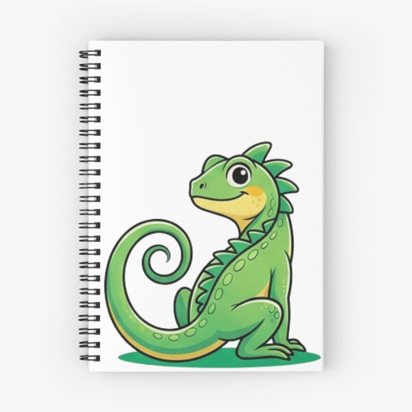 Item preview, Adorable Sitting Iguana Cartoon Art designed and sold by HoneyBreezeCo.
