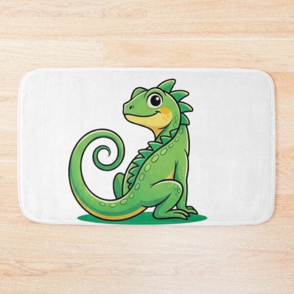 Item preview, Adorable Sitting Iguana Cartoon Art designed and sold by HoneyBreezeCo.