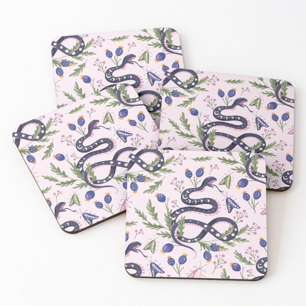 Item preview, Celestial Snake  Moth Botanical Pattern designed and sold by BetOova.