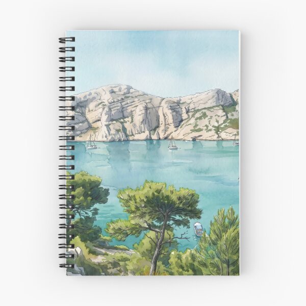 Item preview, Calanques de Cassis — Digital Watercolour Fine Art from Real Photography designed and sold by M.ALK.Watercolor.