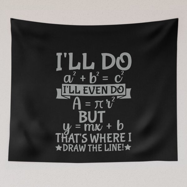 Item preview, I'll Do a² + b² = c² I'll Even Do A = π r² But y = mx + b That's Where I Draw The Line! Math Teacher Student Humor designed and sold by PopStars1993.