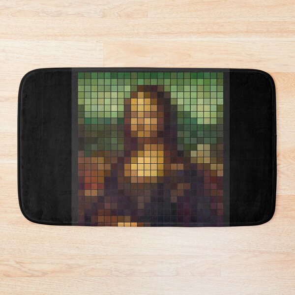 Item preview, Mona Lisa Brick Pixel Art - Minimalist Retro Toy Block Collage designed and sold by samahl_l.