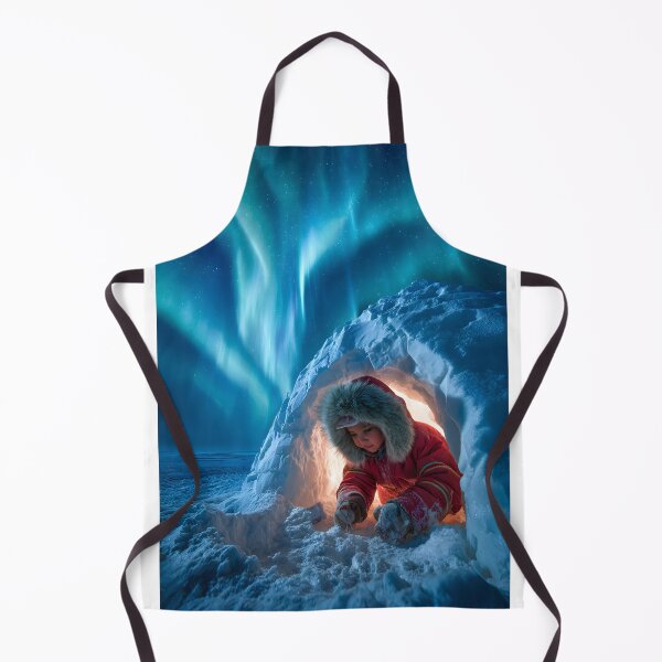 Item preview, Child in Igloo Under Aurora Borealis Night Sky designed and sold by Artessie.