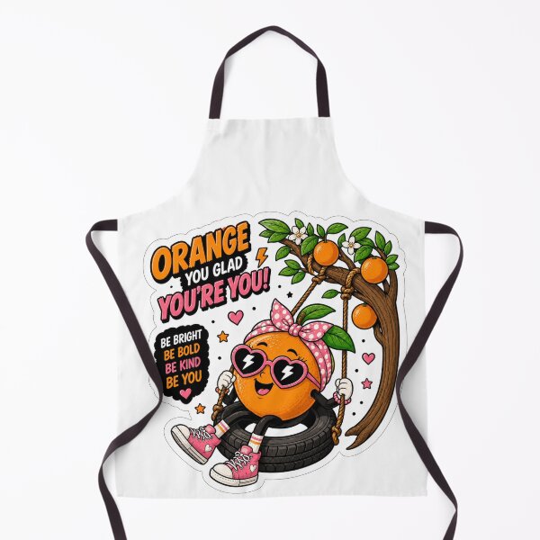 Item preview, Orange You Glad You’re You Funny Orange Sticker | Cute Fruit Cartoon designed and sold by Snackwave Ninety.