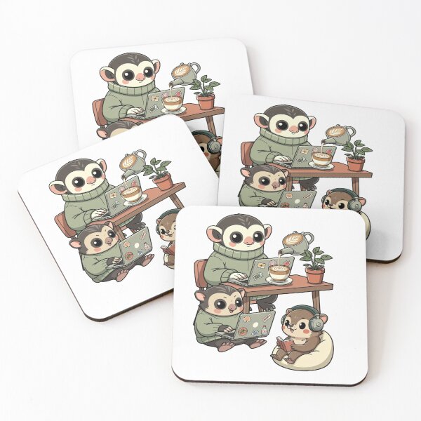 Item preview, Cozy Critter Crew Lo-Fi Study Vibes designed and sold by StampLab1.