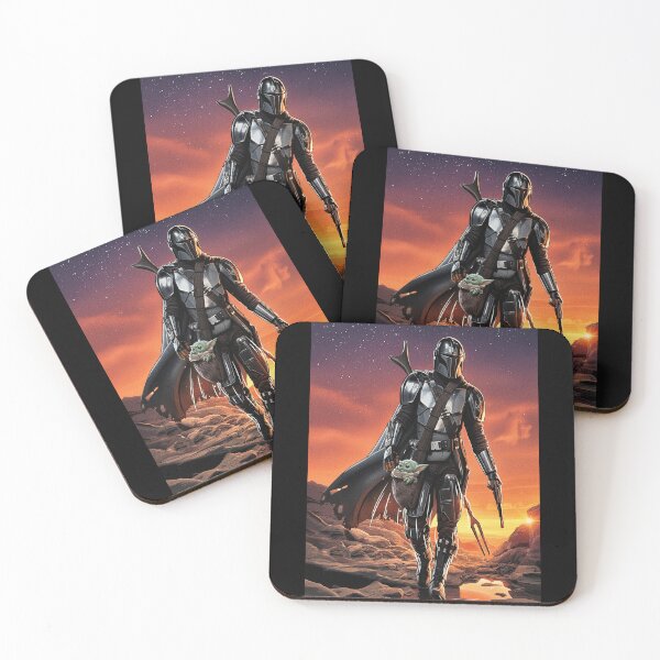 Item preview, Mandalorian and Grogu Cinematic Desert Walk Fan Art designed and sold by KAYAPO.