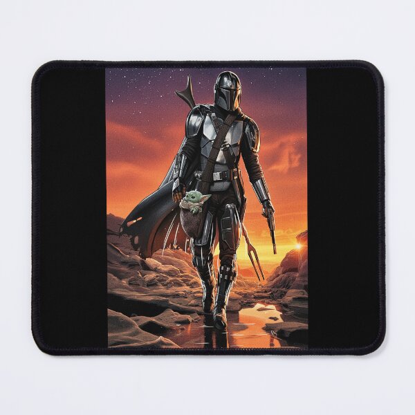 Item preview, Mandalorian and Grogu Cinematic Desert Walk Fan Art designed and sold by KAYAPO.