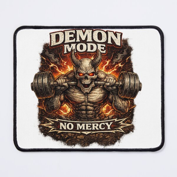 Item preview, Demon Mode No Mercy Gym Motivation Design designed and sold by F2FShop.
