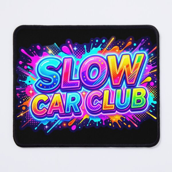Item preview, Slow Car Club Neon Graffiti Car Sticker Design designed and sold by ExploreAura Studio.