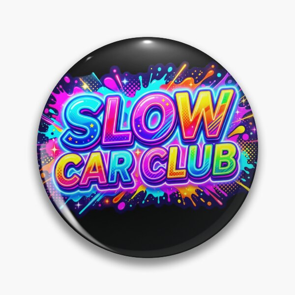 Item preview, Slow Car Club Neon Graffiti Car Sticker Design designed and sold by ExploreAura Studio.