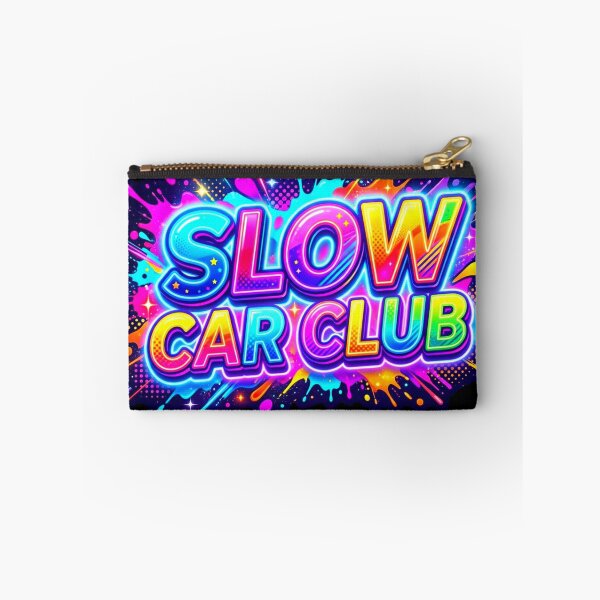 Item preview, Slow Car Club Neon Graffiti Car Sticker Design designed and sold by ExploreAura Studio.