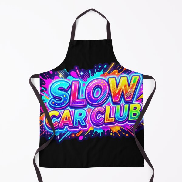 Item preview, Slow Car Club Neon Graffiti Car Sticker Design designed and sold by ExploreAura Studio.