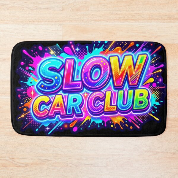 Item preview, Slow Car Club Neon Graffiti Car Sticker Design designed and sold by ExploreAura Studio.