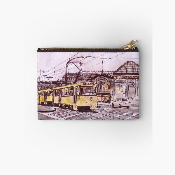 Item preview, Title: Tram in front of Dresden Neustadt station – Urban Sketch Illustration designed and sold by UMA Urban Sketch.