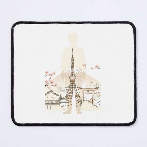Item preview, Minimalist Japanese Hometown Illustration – Mount Fuji Line Art Design designed and sold by gluxdesing.