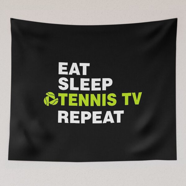 Item preview, Eat Sleep Tennis TV Repeat designed and sold by moabeArtistic.