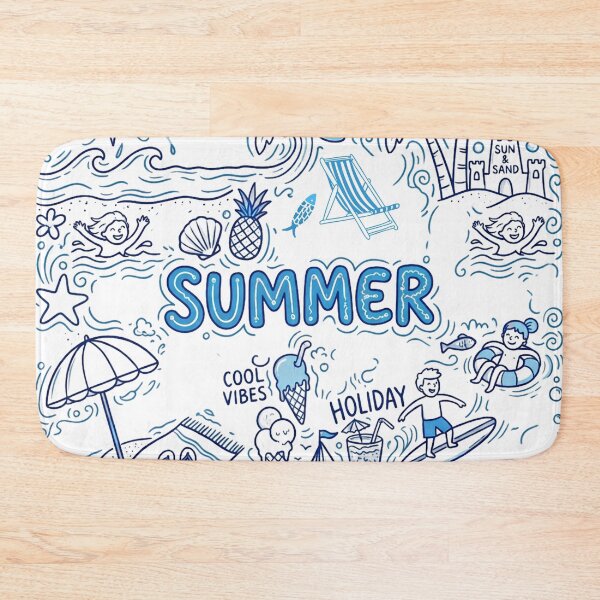 Item preview, Cute Summer Beach Doodle Line Art designed and sold by VibranPalette.