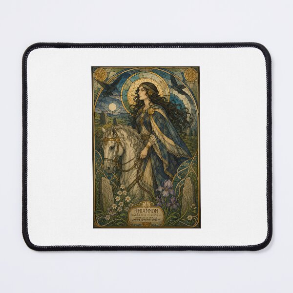 Item preview, Rhiannon – Celtic Goddess of Horses | Art Nouveau Mythology Print designed and sold by Urbantheseus.