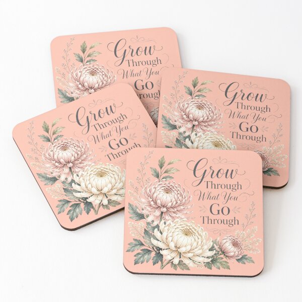 Item preview, Grow Through What You Go Through – Motivational Floral Design designed and sold by ABLAT_CREATIONS.