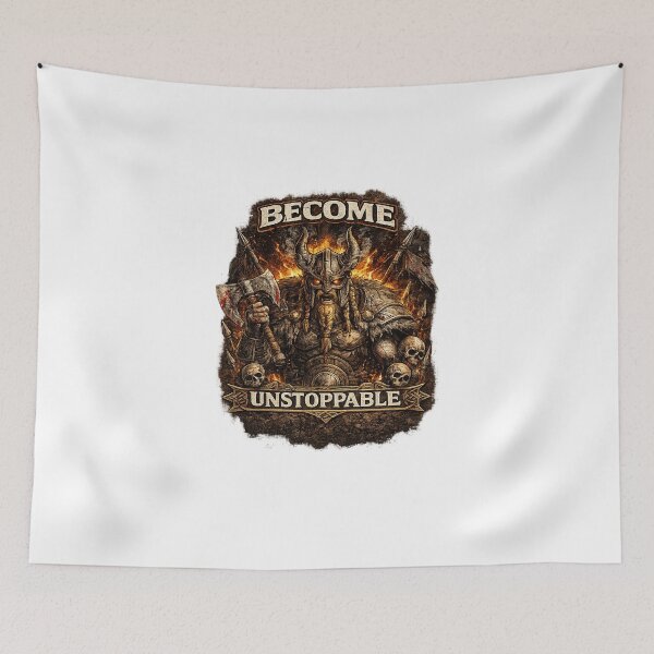 Item preview, Become Unstoppable Viking Warrior Design designed and sold by F2FShop.
