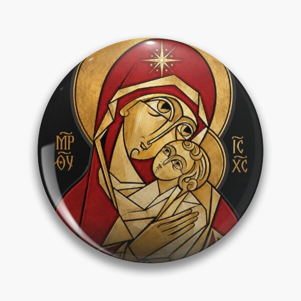 Item preview, Sacred Mother Icon — Byzantine Madonna & Child Luxury Streetwear Design designed and sold by Sanctum Icons.