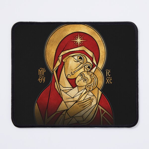 Item preview, Sacred Mother Icon — Byzantine Madonna & Child Luxury Streetwear Design designed and sold by Sanctum Icons.