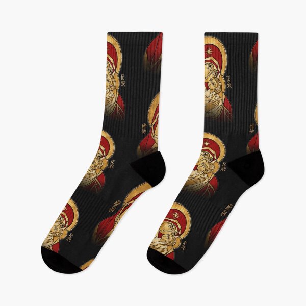 Item preview, Sacred Mother Icon — Byzantine Madonna & Child Luxury Streetwear Design designed and sold by Sanctum Icons.