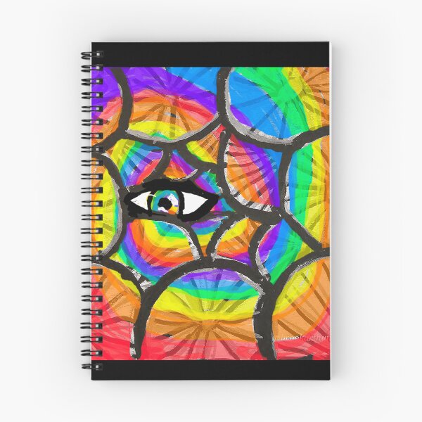 Item preview, Eye Spiral Rainbow Bicycle Wheel Pattern designed and sold by DancingCreek.