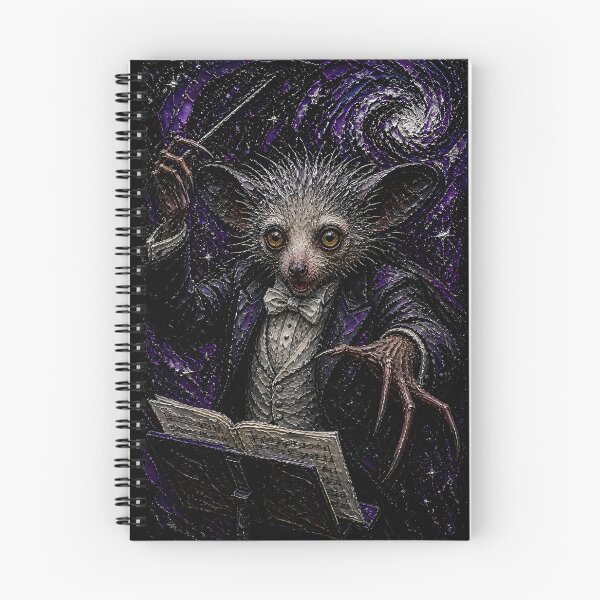 Item preview, Cosmic Symphony Conductor Aye Aye Dark Aesthetic Art designed and sold by Vista Atelier.