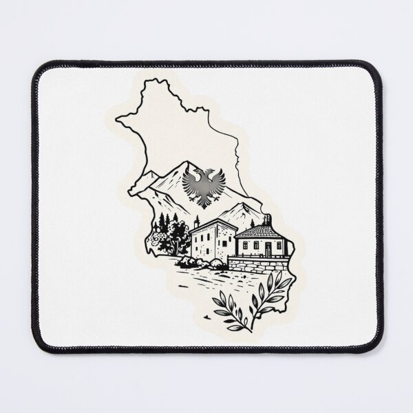 Item preview, Minimalist Albanian Heritage Design – Albania Silhouette Vector Art designed and sold by gluxdesing.