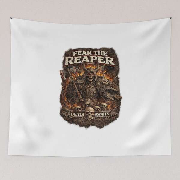 Item preview, Fear The Reaper Dark Viking Skull Design designed and sold by F2FShop.