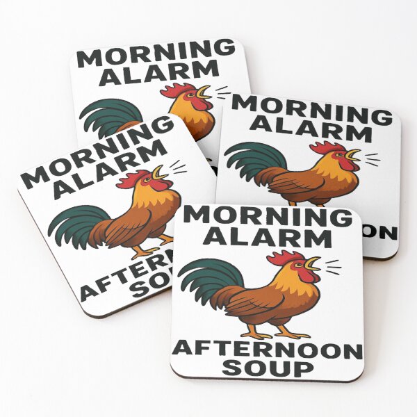 Item preview, Funny Rooster “Morning Alarm, Afternoon Soup” Farm Humor Design designed and sold by M&M Lifestyle Hub.