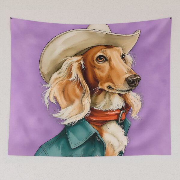Item preview, Dachshund Cowboy designed and sold by prettykaler.