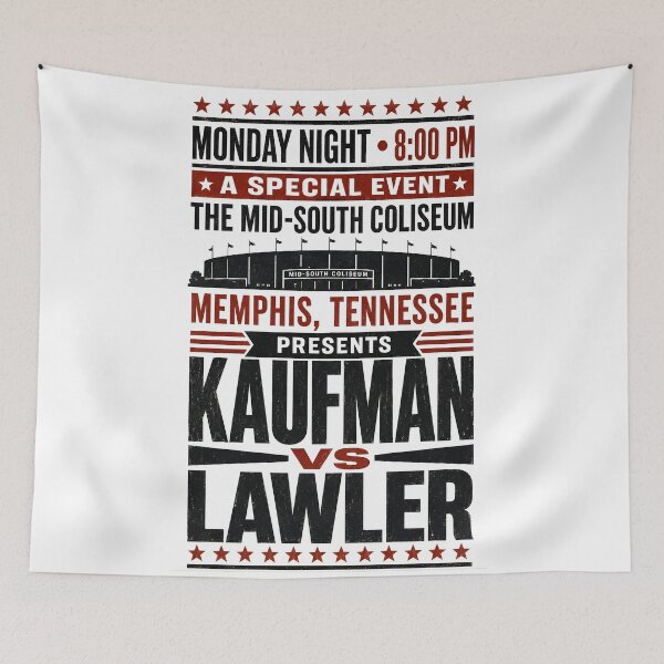 Item preview, Kaufman vs Lawler April 5 1982 Memphis Wrestling Poster designed and sold by The Irish Whip.