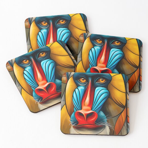 Item preview, Colorful Abstract Baboon Portrait in Artistic Style designed and sold by Artessie.