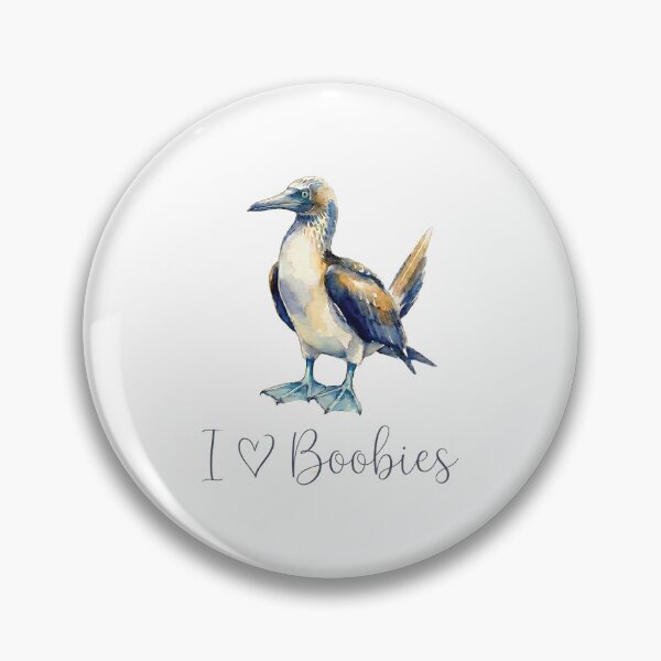 Item preview, I Heart Boobies Blue Footed Booby Watercolor Retro Art designed and sold by Ink & Void Co..