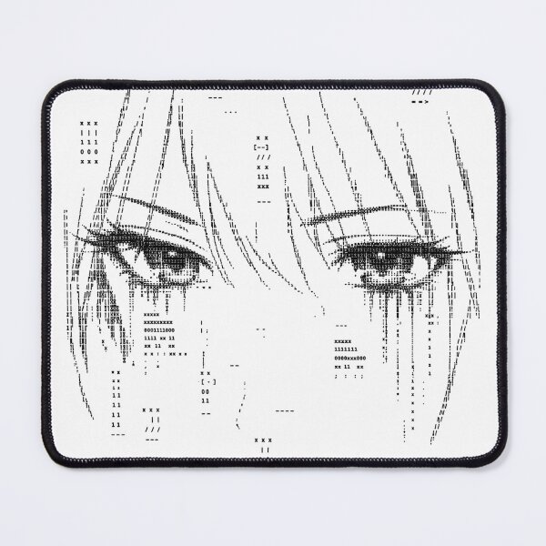 Item preview, Glitch Anime Girl Eyes Black and White Manga Design designed and sold by trajeado14.