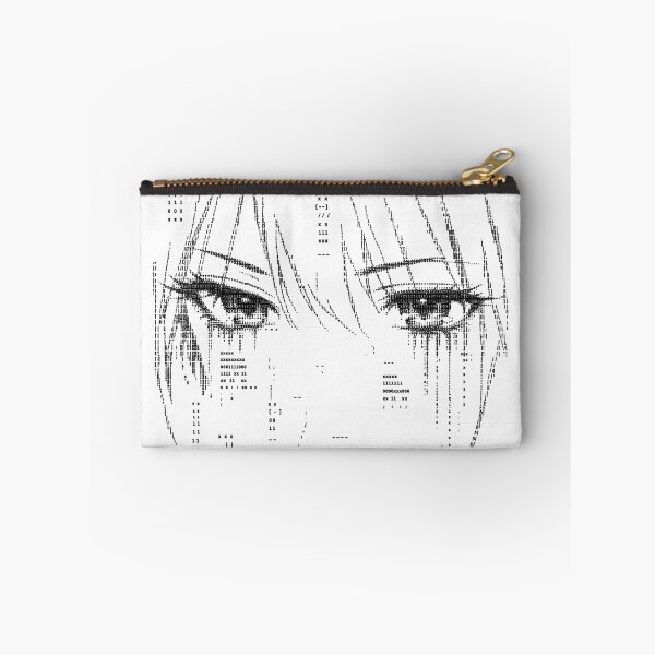 Item preview, Glitch Anime Girl Eyes Black and White Manga Design designed and sold by trajeado14.