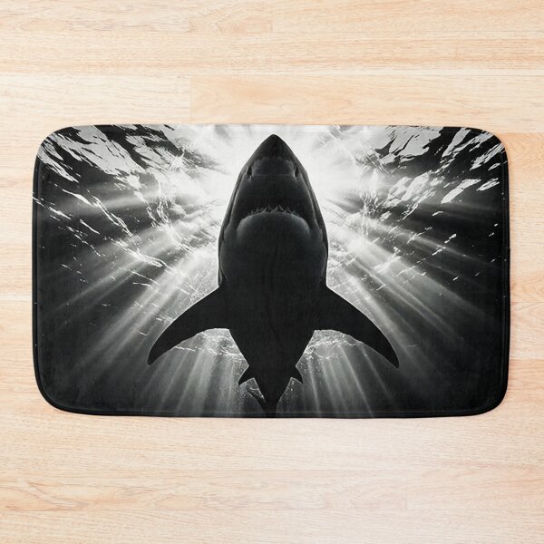 Item preview, Great White Shark Sunburst Underwater Art designed and sold by Exodoi.