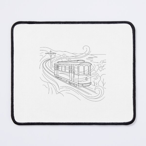 Item preview, Minimalist Wellington Cable Car Wind Line Art designed and sold by DuckOddity.