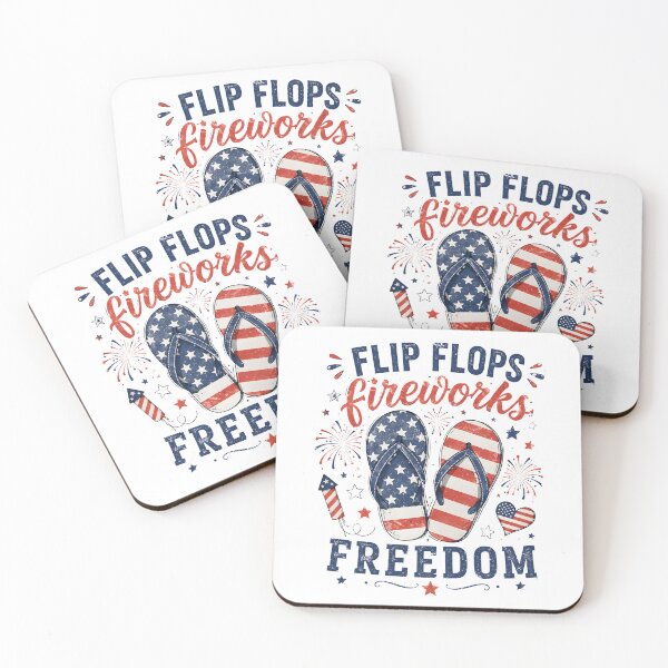 Item preview, 4th Of July Flip Flops Fireworks  designed and sold by EfiKrios.