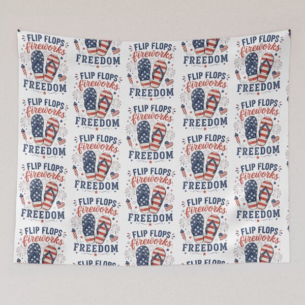 Item preview, 4th Of July Flip Flops Fireworks  designed and sold by EfiKrios.