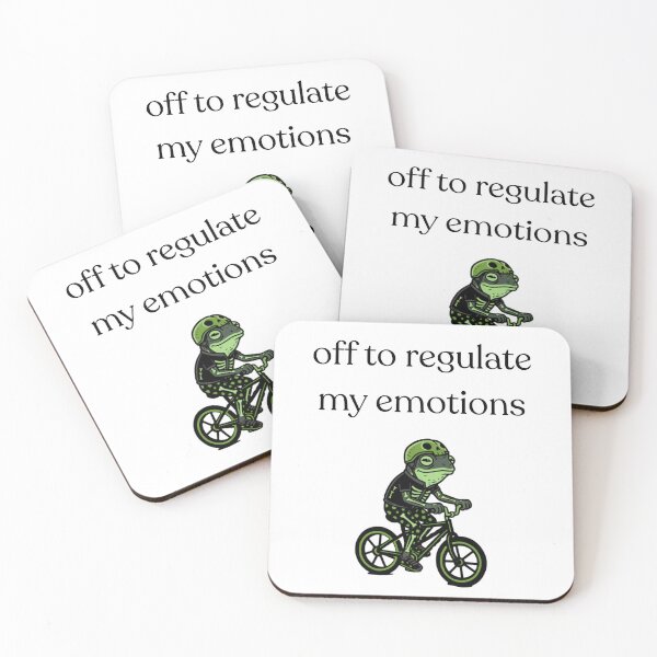 Item preview, Off to Regulate My Emotions Spooky Skeleton Frog Riding Bike designed and sold by petalandarmour.