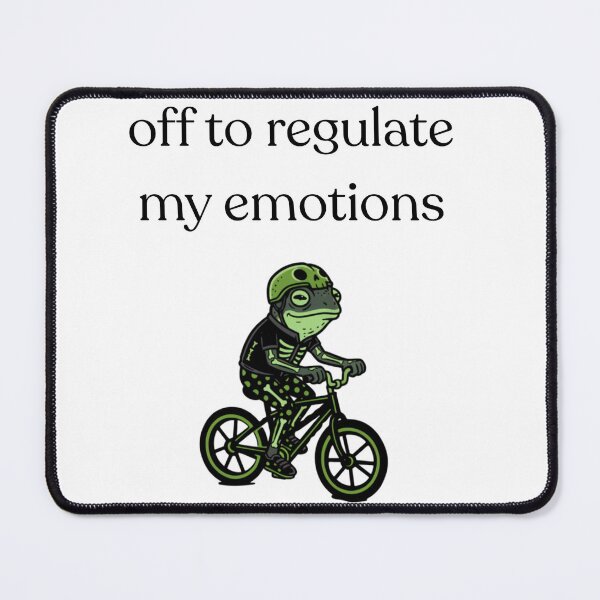 Item preview, Off to Regulate My Emotions Spooky Skeleton Frog Riding Bike designed and sold by petalandarmour.