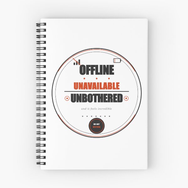 Item preview, Offline Unavailable Unbothered Funny Anti Social Humor designed and sold by Mega-Shopping.