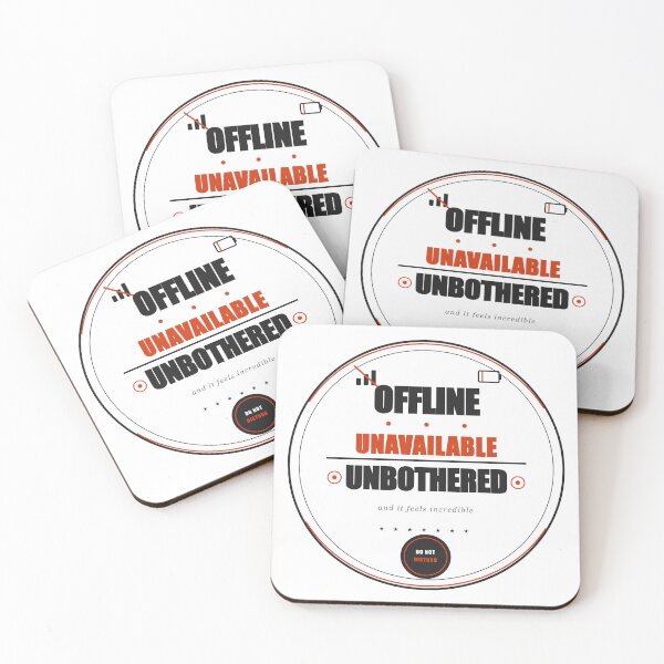 Item preview, Offline Unavailable Unbothered Funny Anti Social Humor designed and sold by Mega-Shopping.