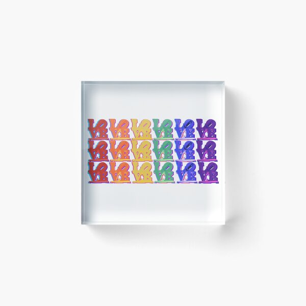 Item preview, LOVE in rainbow designed and sold by FeralCatDad.