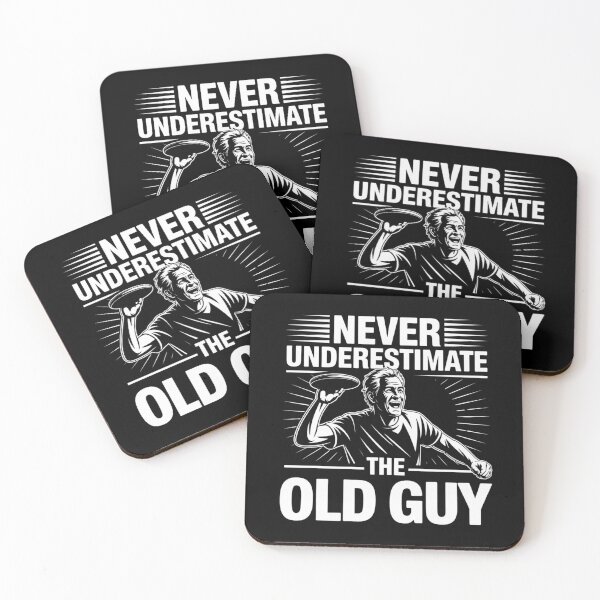 Item preview, Never Underestimate The Old Guy Funny Disc Golf Designs, Funny Birthday Frisbee Golf Lovers designed and sold by Dabbing Turtle Designs.
