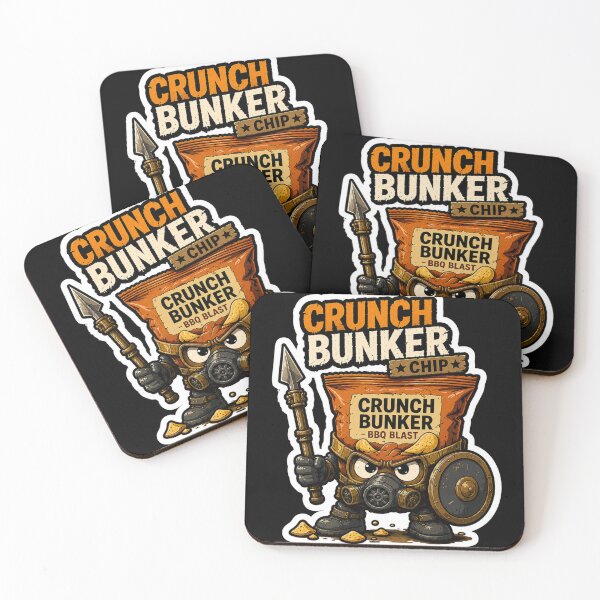Item preview, Crunch Bunker Chip Funny Sticker | Wasteland Potato Chip Survivor designed and sold by Snackwave Ninety.
